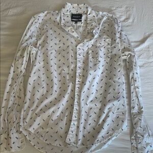 Bonobos Men's White Printed Shirt